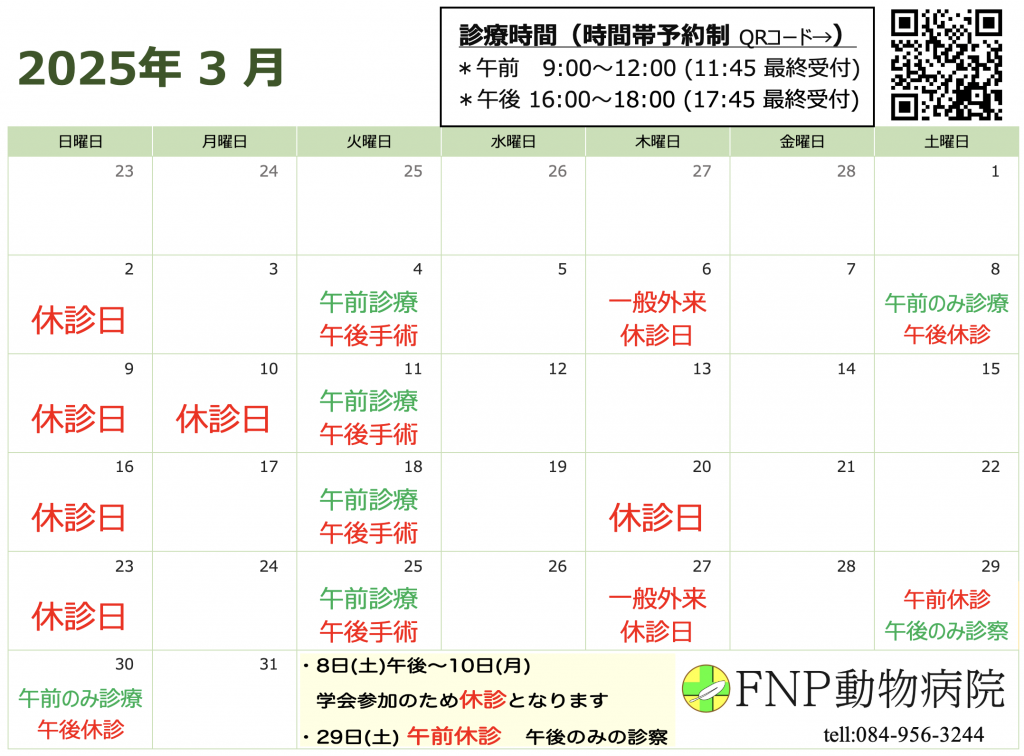 3月診療日